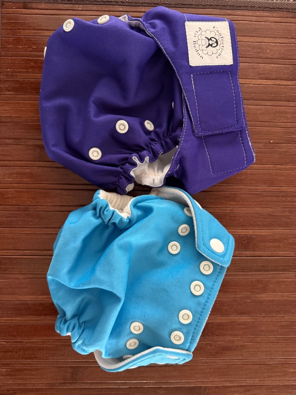 Reusable Baby Diapers - Purple & Light Blue